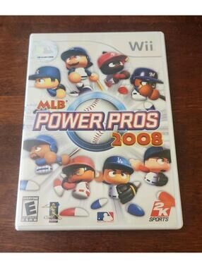 MLB Power Pros 2008 (Nintendo Wii, 2008) - Game plus original case & manual